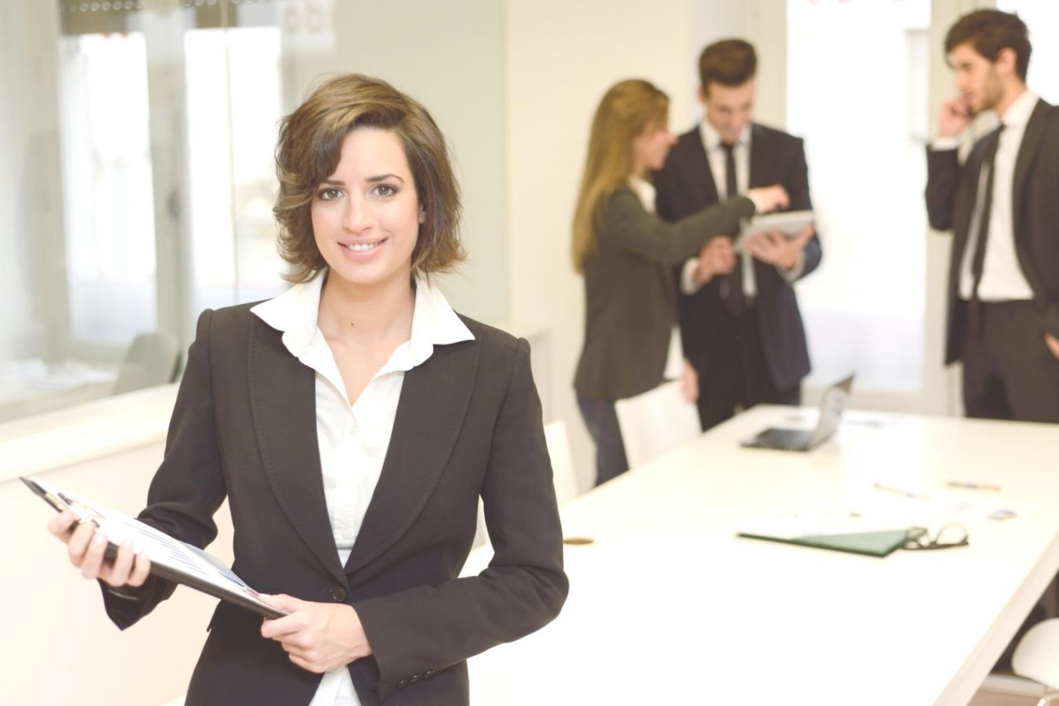 Students working through case studies in collaborative learning environment